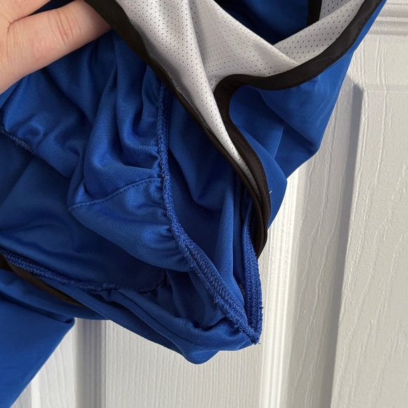 Nike Dri-Fit Women's Athletic Running Shorts in Cobalt Blue and White Size Large - Picture 4 of 6